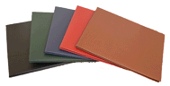 black, green, tan, blue and red bonded leather diploma cases