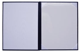 white paper and white moire linings in diploma case